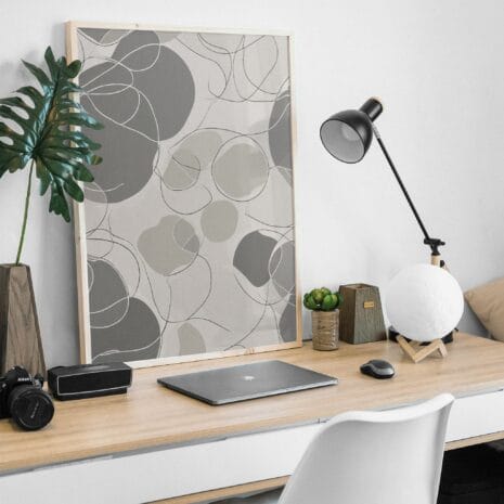 Abstract Rhythms Framed Poster Mockup 1