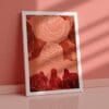 Burning Rose Framed Poster Mockup 1